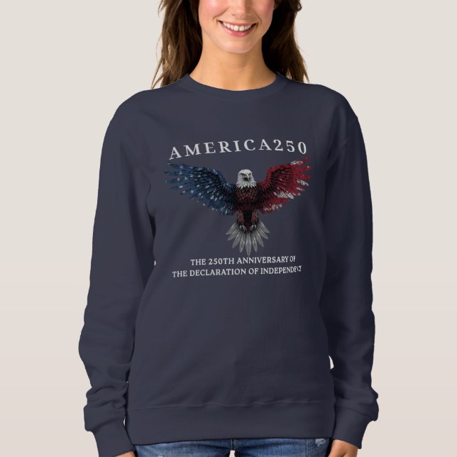 Sudadera AMERICA250 Independence Day July 4th 2026  (Anverso)