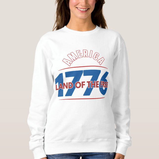 SUDADERA AMÉRICA 1776 TIERRA DE LIBRES   (Anverso)
