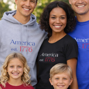 Sudadera América 250 Cumpleaños est 1776 Tipografía Gris