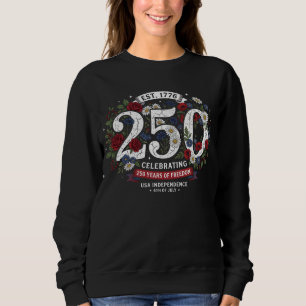 Sudadera América 250 Floral Patriótico 1776–2026 