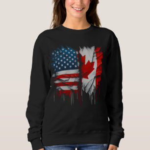 Sudadera América Canadá marca mitad estadounidense mitad ca