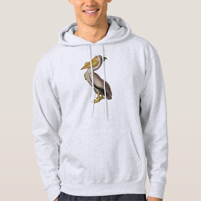 Sudadera América del pájaro pelícano blanco audubon (Anverso)