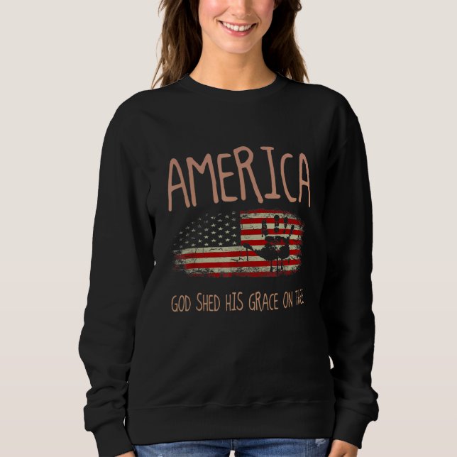 Sudadera America God Shed His Grace on Thee 4th of July Men (Anverso)