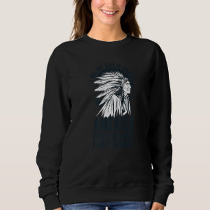 Sudadera América nació en mi tierra soy cherokee nativo A