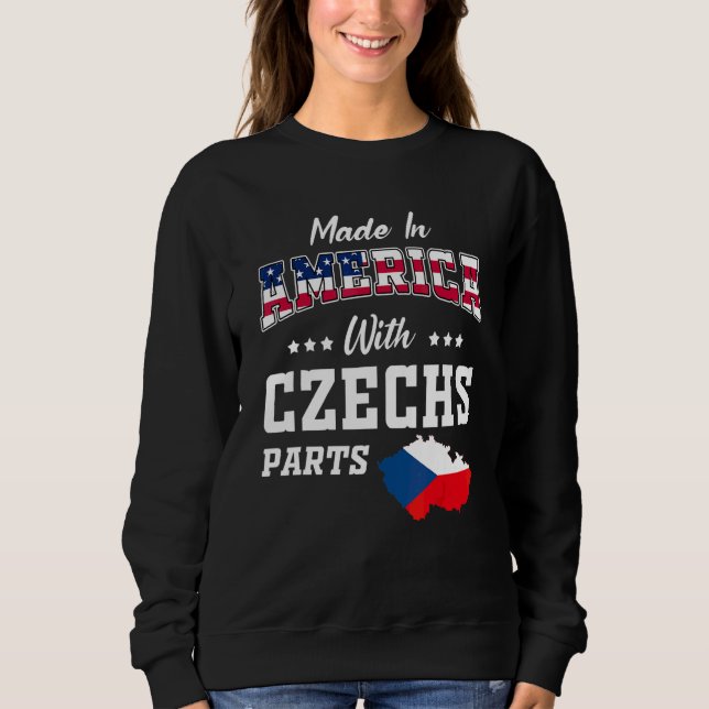 Sudadera America Partes Checas República Checa Mapa Bandera (Anverso)