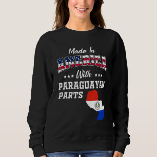 Sudadera América Partes Paraguayas Paraguay Mapa Bandera Us
