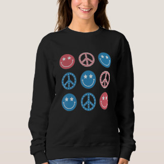 Sudadera America Peace Vibes Hippie Tee 4th Of July Indepen