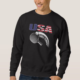 Sudadera America Table Tennis USA Flag Support Ping Pong T