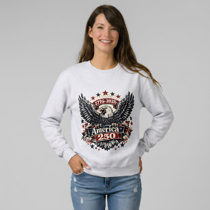 Sudadera América Vintage 250 Águila Calva 1776-2026 Patriót