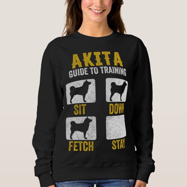 Sudadera American Akita Guide To Training  Dog Mom Dad (Anverso)