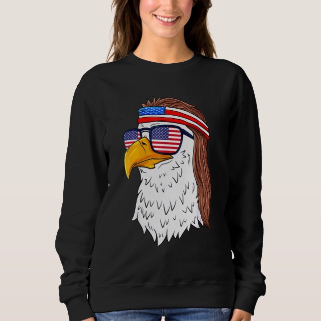 Sudadera American Bald Eagle Mullet 4 De Julio Estadouniden (Anverso)