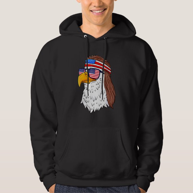 Sudadera American Bald Eagle Mullet 4 De Julio Estadouniden (Anverso)