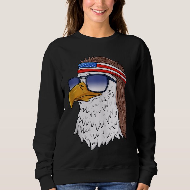 Sudadera American Bald Eagle Mullet 4 De Julio Funny USA P (Anverso)