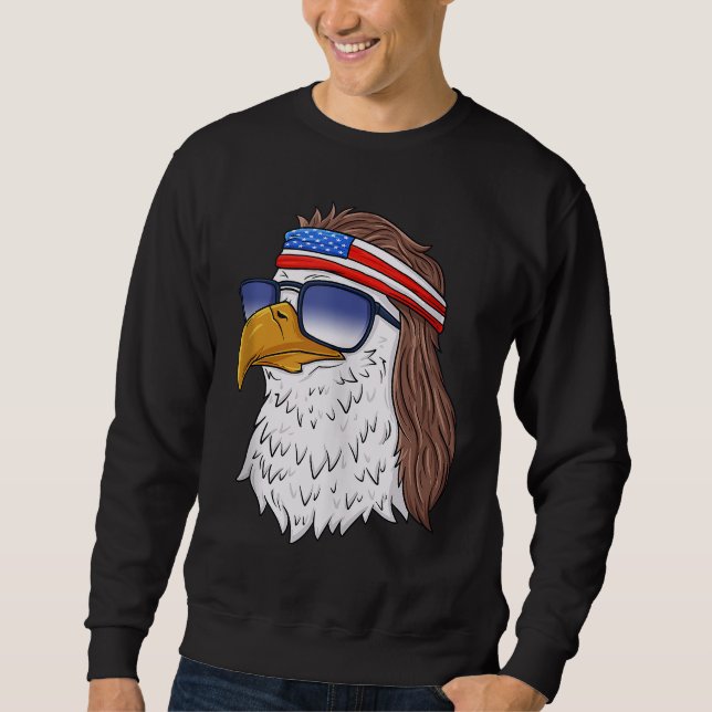 Sudadera American Bald Eagle Mullet 4 De Julio Funny USA P (Anverso)
