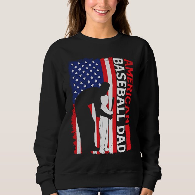 Sudadera American Baseball Dad Father's Day Baseball For Me (Anverso)