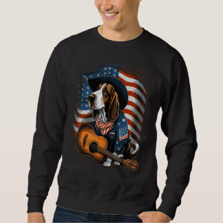 Sudadera American Basset Hound Guitar USA County Music