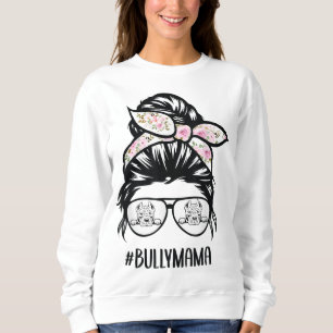 Sudadera American Bully Mom desordenados gafas de pelo de b