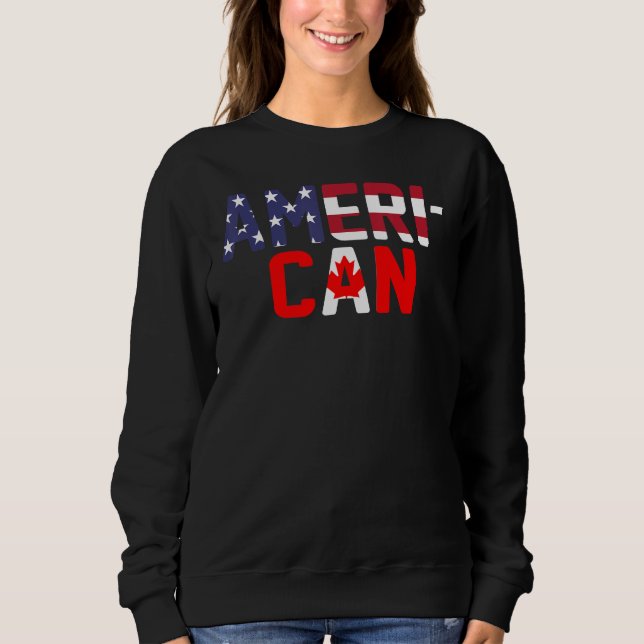 Sudadera American Canadian Flag apparel America Canada Patr (Anverso)