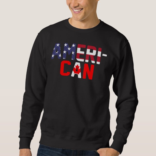 Sudadera American Canadian Flag apparel America Canada Patr (Anverso)