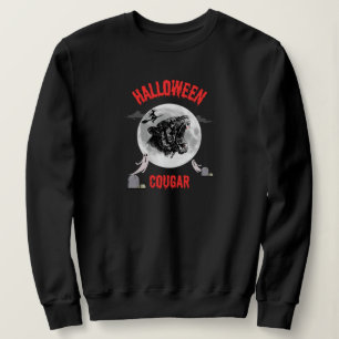 Sudadera american cougar on halloween night with crows
