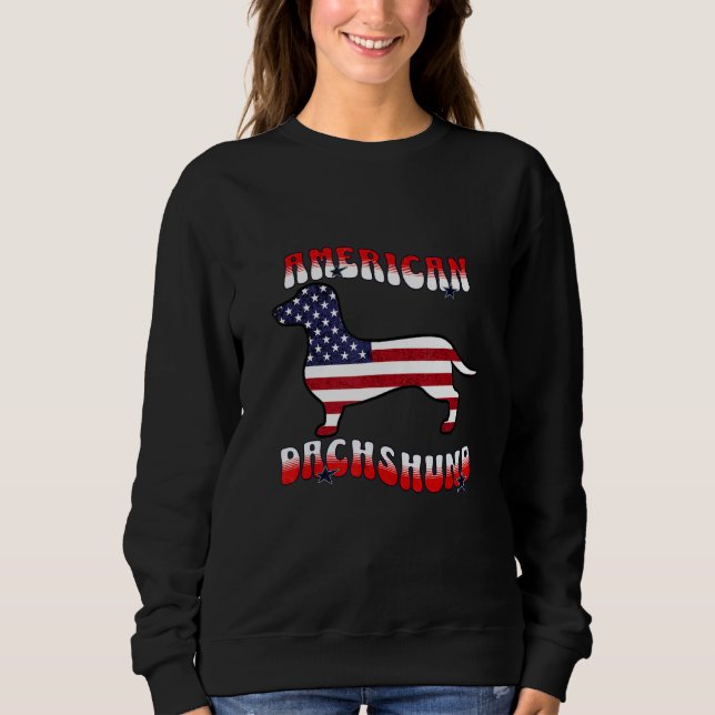 Sudadera American Dachshund Patriotic USA Wiener Dog (Anverso)