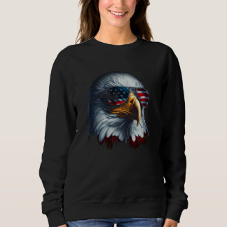 Sudadera American Eagle Graphic Patriotic USA Flag Sunglass