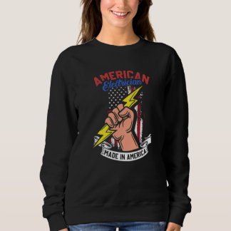 Sudadera American Electrician  US Flag  Electrical Engineer