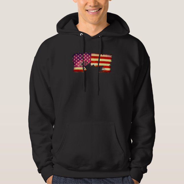 Sudadera American Flag Airboat Captain Racing Tour America  (Anverso)