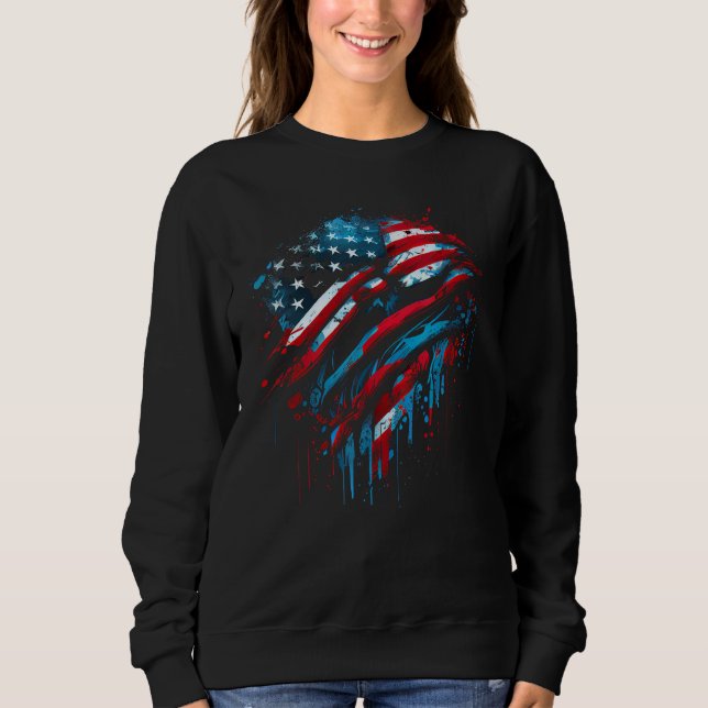 Sudadera American Flag America USA Patriot Graffiti Style G (Anverso)