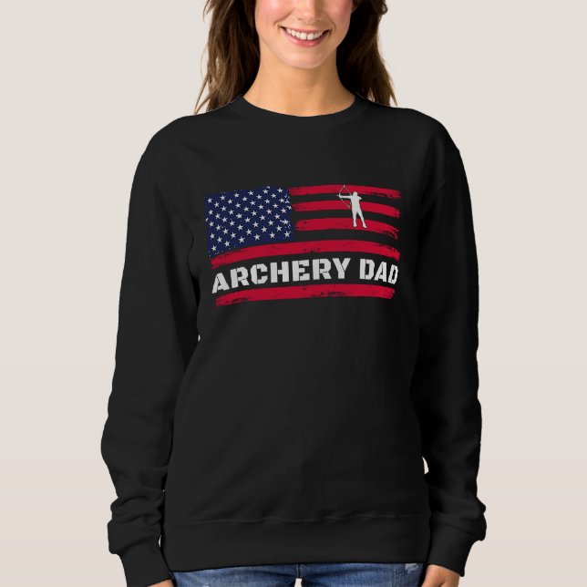 Sudadera American Flag Archery Dad Father's Day (Anverso)