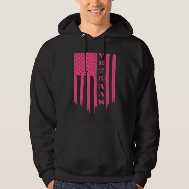 Sudadera American Flag Armed Forces Veteran Patriot Grunge  (Anverso)