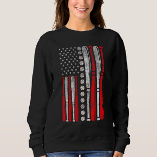 Sudadera American Flag Baseball Red White Blue 4th Of July 
