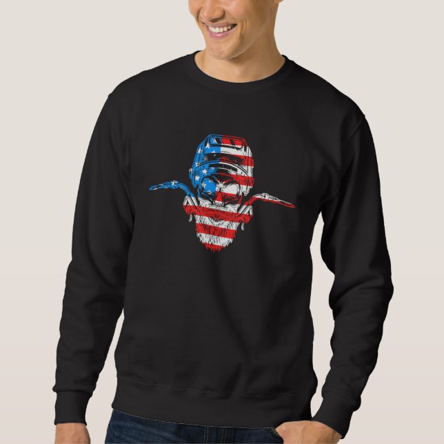 Sudadera American Flag Bearded Welder for Patriotic USA Wel (Anverso)
