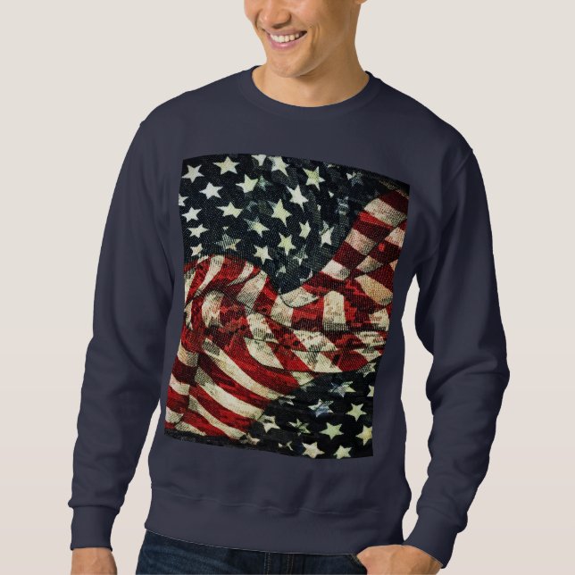 Sudadera American Flag-Camouflage by Shirley Taylor (Anverso)