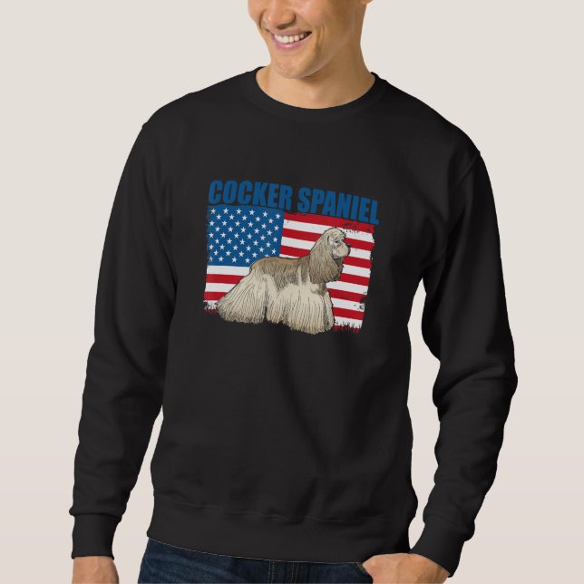 Sudadera American Flag Cocker Spaniel (Anverso)