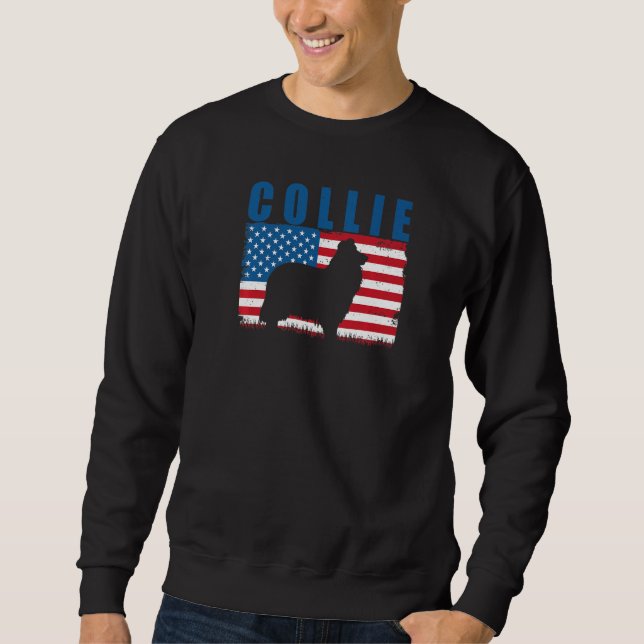 Sudadera American Flag Collie Premium (Anverso)