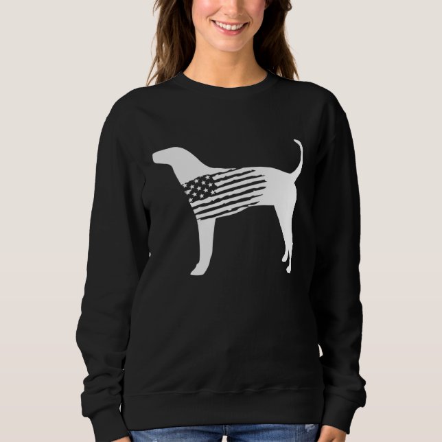 Sudadera American Flag Coonhound For Plott Bluetick Redbone (Anverso)