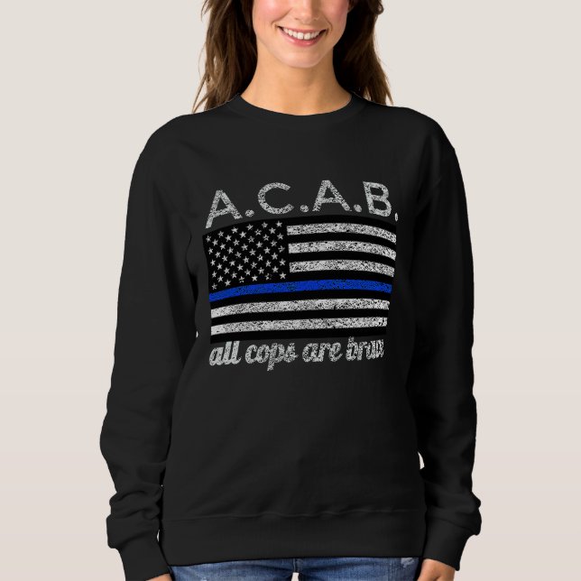 Sudadera American Flag Cops Are Brave Support Police Back T (Anverso)