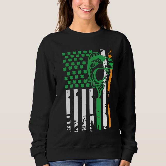 Sudadera American Flag DayFishing American Irish Flag for U (Anverso)