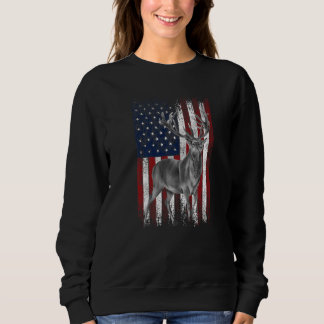 Sudadera American Flag Deer Hunting Hunters Deer on America