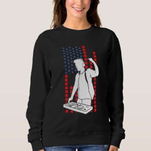 Sudadera American Flag Disk Jockey Patriotic Usa Dj