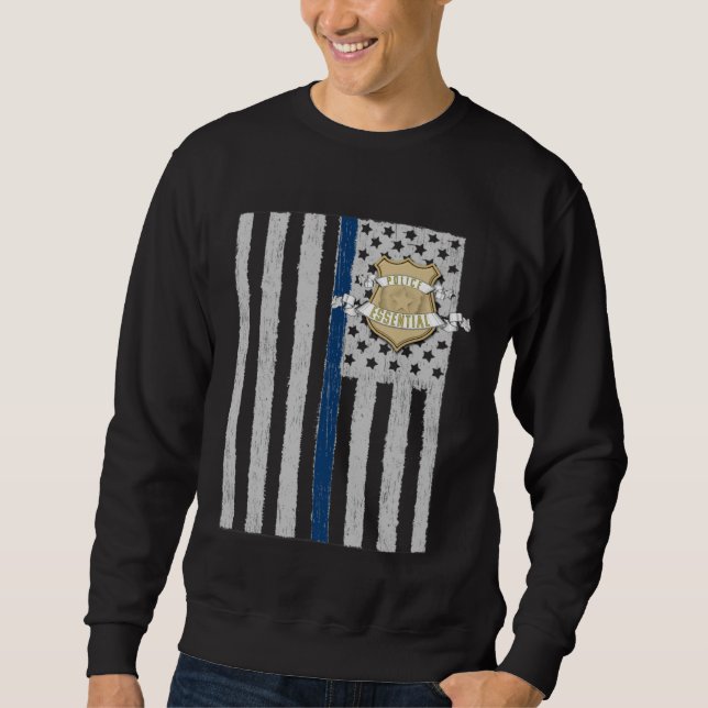Sudadera American Flag Essential Police Law Enforcement Pat (Anverso)