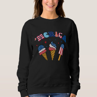 Sudadera American Flag Ice Cream Cones Merica Ice Cream 4th