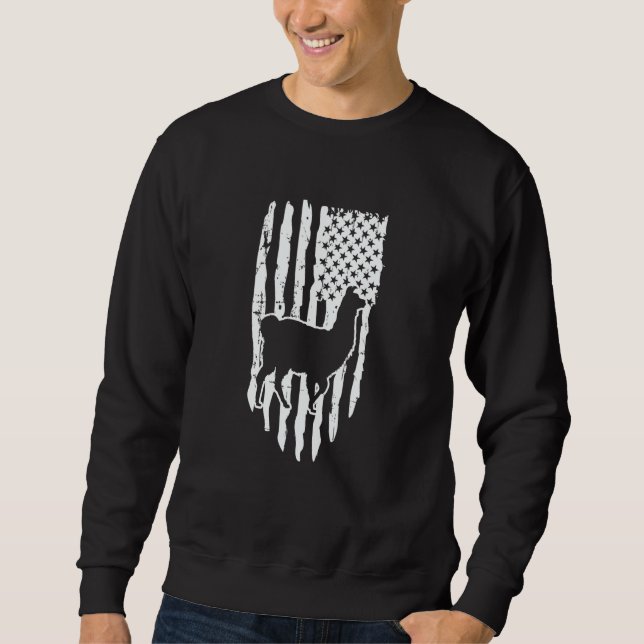 Sudadera American Flag Llama (Anverso)