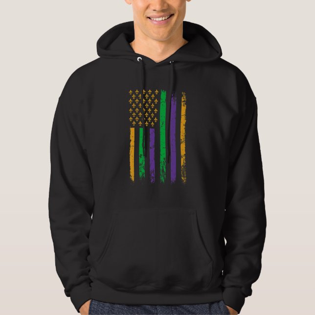 Sudadera American Flag Mardi Gras Carnival Parade Party_1 (Anverso)