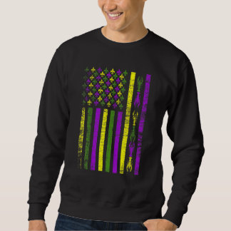 Sudadera American Flag Mardi Gras T Shirt Mardi Gras Crawfi