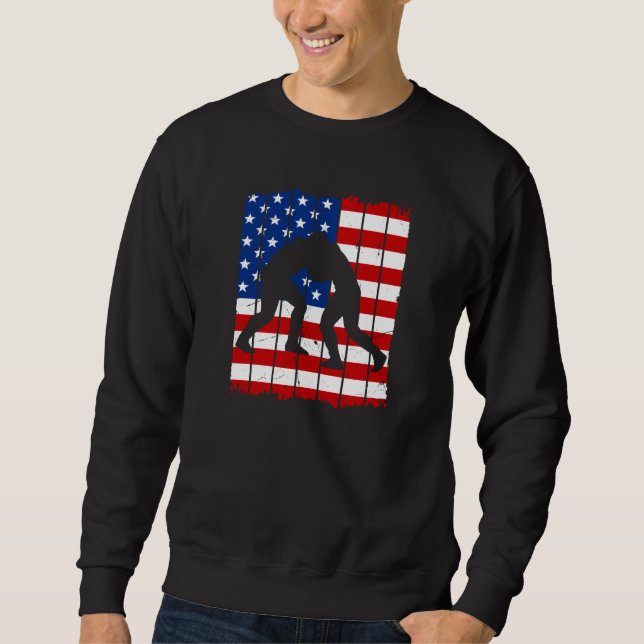 Sudadera American Flag Men Wrestling (Anverso)