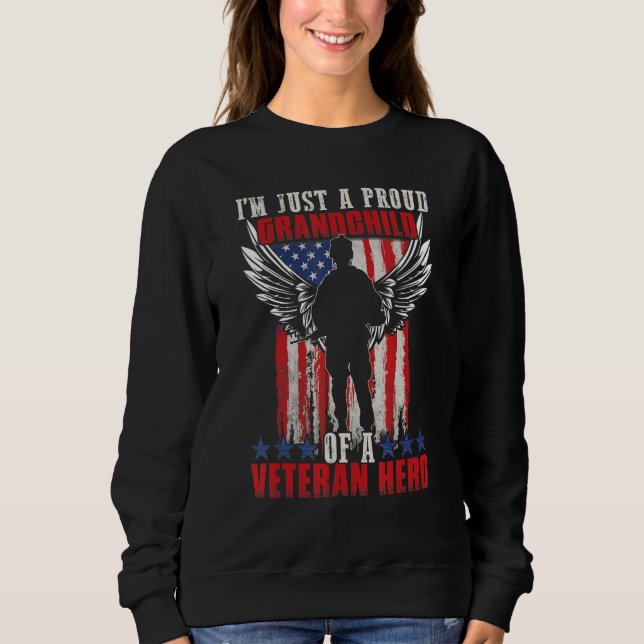 Sudadera American Flag Patriotic Day Veterans Day for Kids (Anverso)