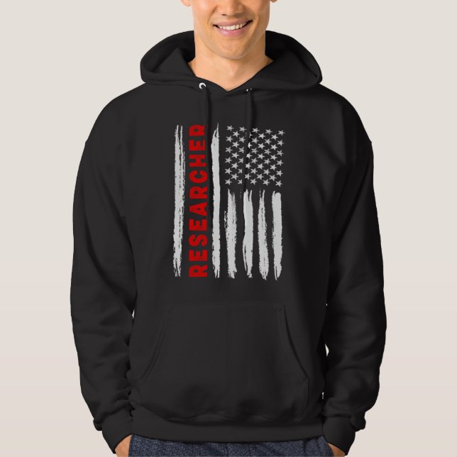 Sudadera American Flag Researcher US USA Flag (Anverso)