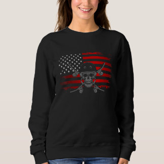 Sudadera American Flag Skateboard Apparel - Skateboarder Sk